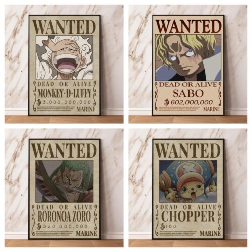 Canvas Wall Art One Piece Sabo WANTED Poster Toys Cuadros Best Gift Birthday Gifts Kid Action Figures Children’s Bedroom Decor